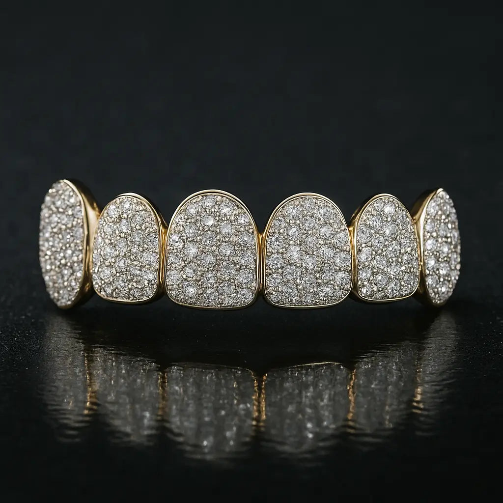 Iced Out Grillz – 6 Teeth Set