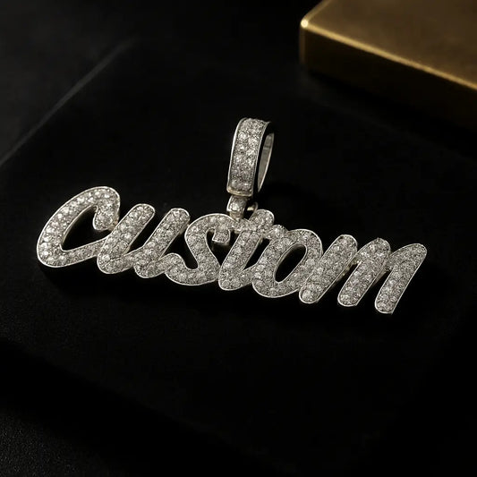 Custom Name Pendant – Moissanite Letters