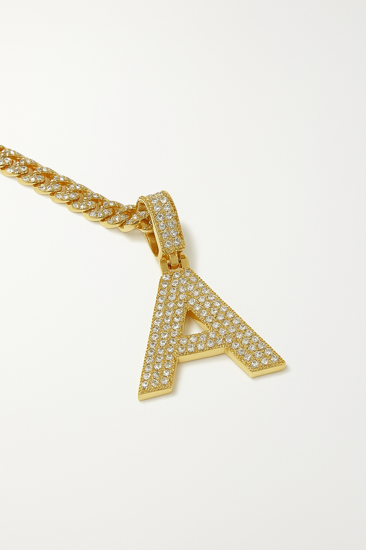 Iced Initial Pendant – Custom Letter
